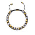 Or Chrome x Blanc | Bracelet Double Verre Pailleté